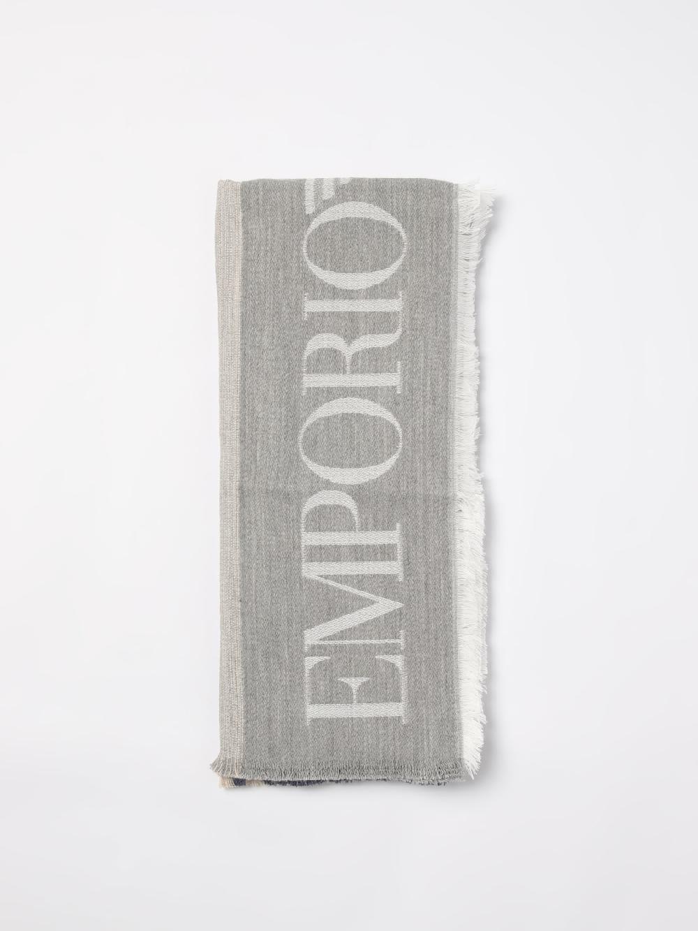 Giglio Sciarpa Emporio Armani in viscosa con logo jacquard