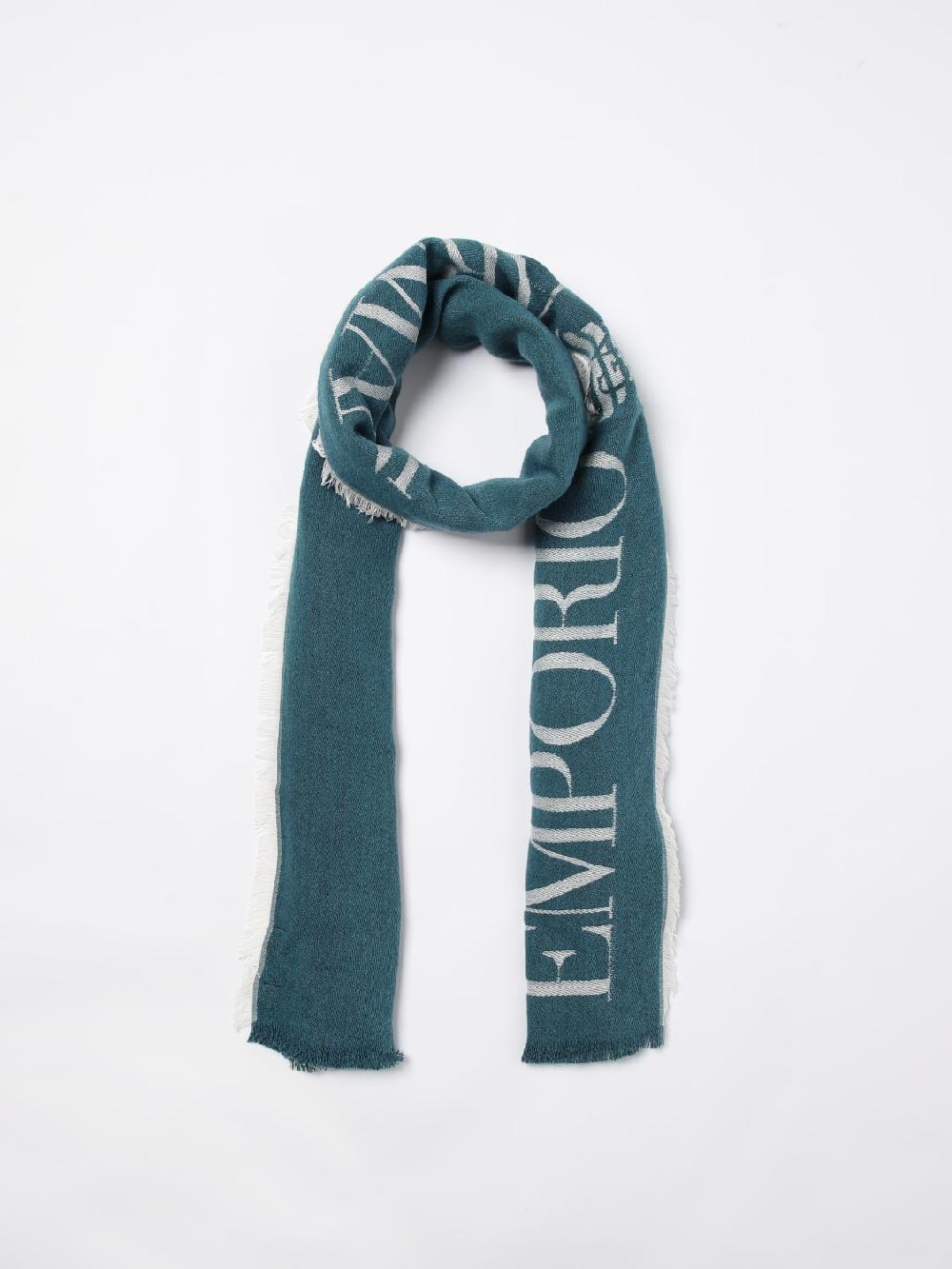 Giglio Sciarpa Emporio Armani In Viscosa Con Logo Jacquard