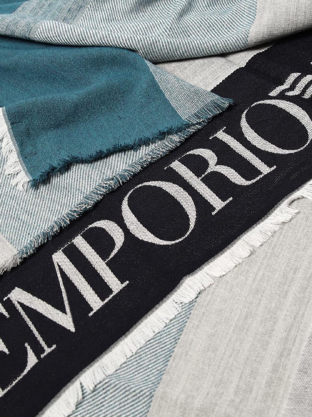 Giglio Sciarpa Emporio Armani In Viscosa Con Logo Jacquard