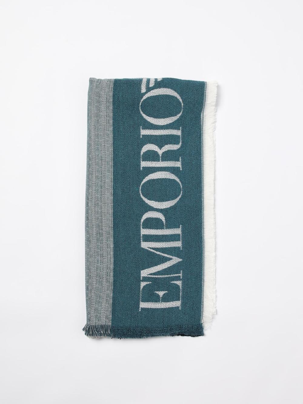 Giglio Sciarpa Emporio Armani in viscosa con logo jacquard