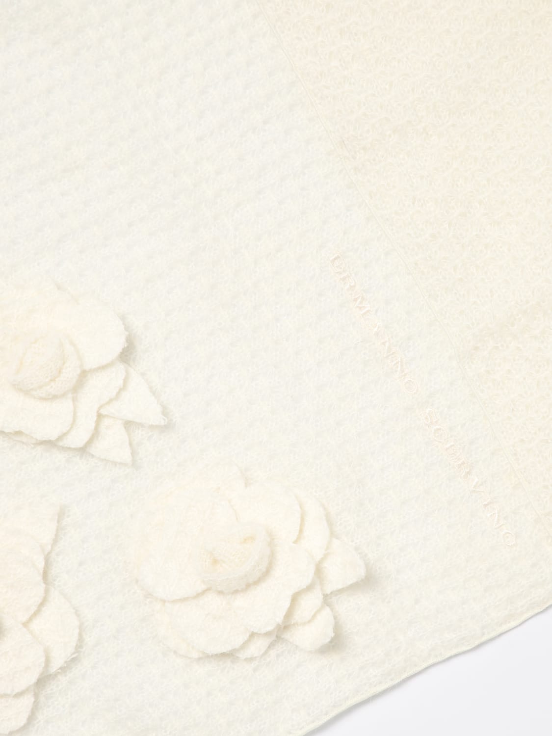 Giglio Sciarpa Ermanno Scervino In Misto Mohair Con Fiori