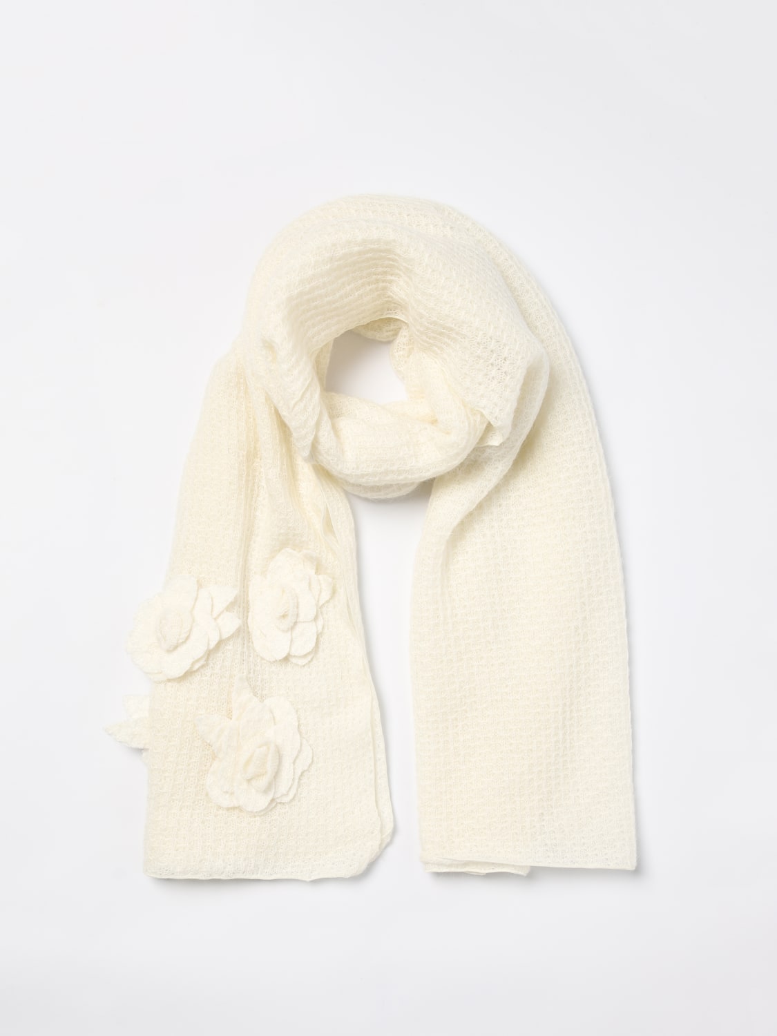 Giglio Sciarpa Ermanno Scervino In Misto Mohair Con Fiori