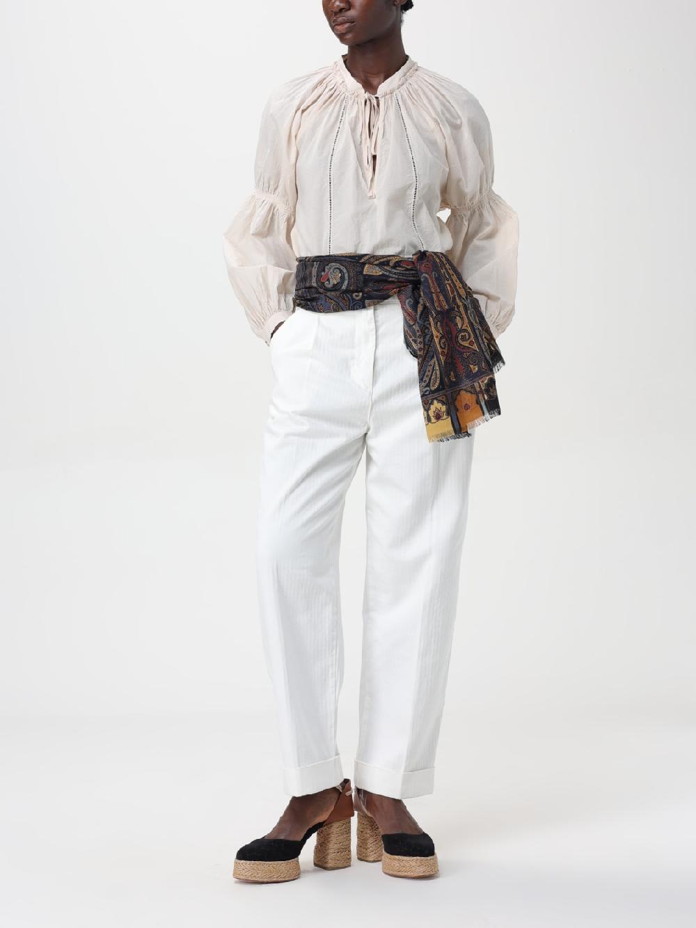 Giglio Sciarpa Etro In Lana E Seta Con Paisley All Over