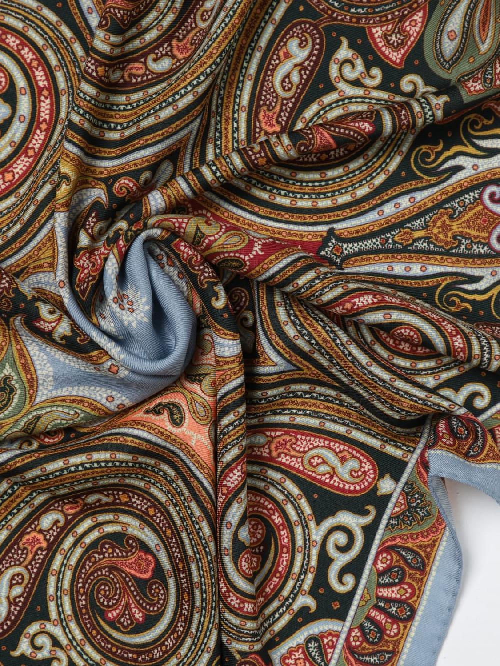 Giglio Sciarpa Etro In Lana E Seta Con Paisley All Over