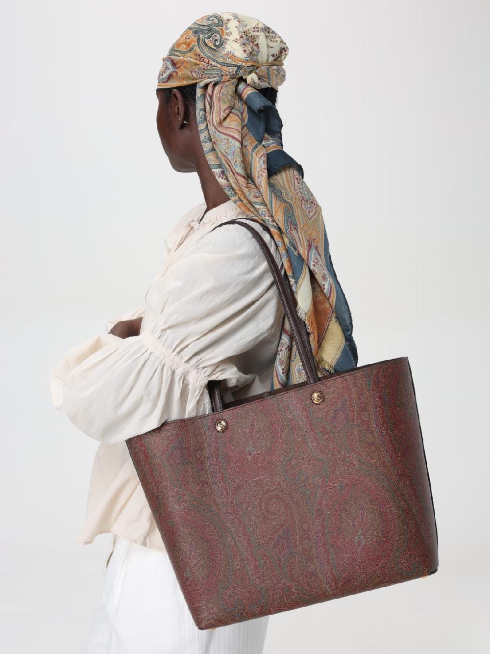 Giglio Sciarpa Etro In Lana E Seta Con Paisley All Over