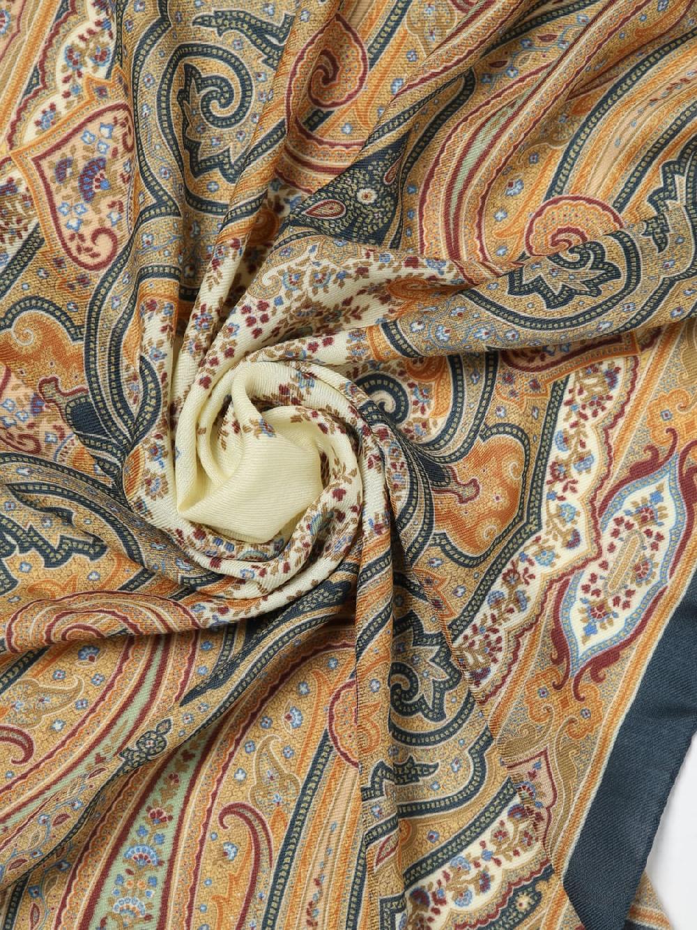 Giglio Sciarpa Etro In Lana E Seta Con Paisley All Over