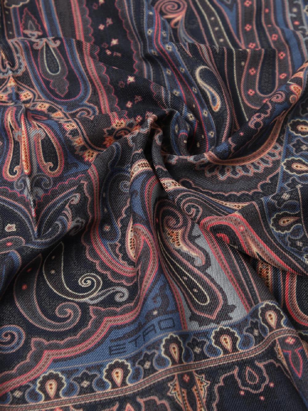 Giglio Sciarpa Etro In Lana E Seta Con Paisley Jacquard