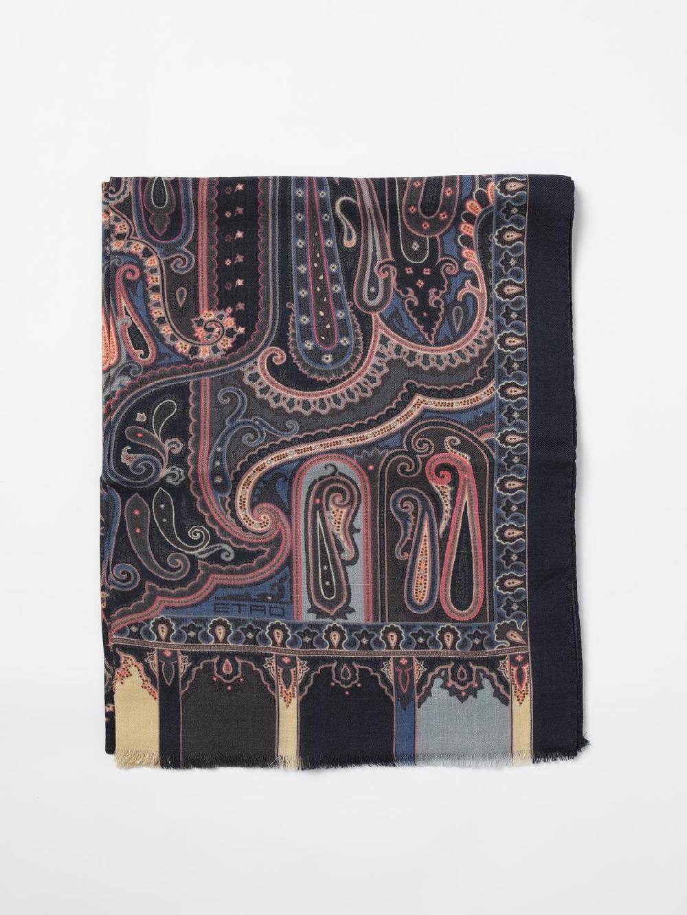 Giglio Sciarpa Etro in lana e seta con Paisley jacquard