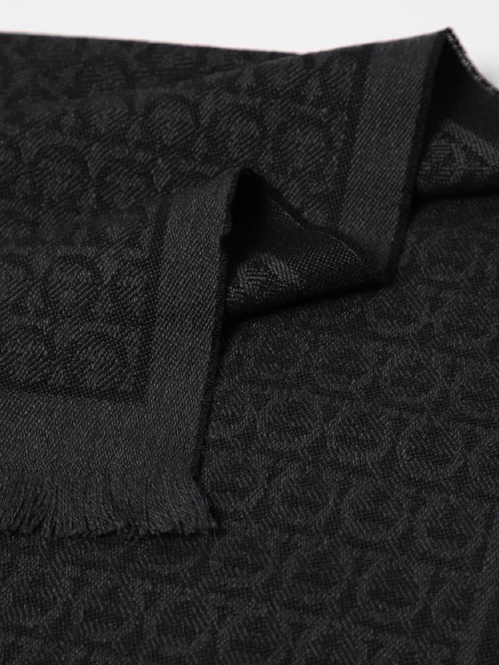 Giglio Sciarpa Gancini Ferragamo In Lana Con Logo Jacquard