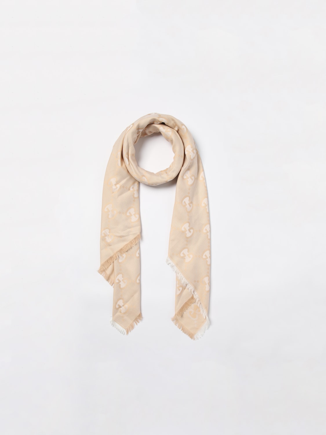 Giglio Sciarpa Gucci In Seta E Cotone Con Monogram GG Jacquard