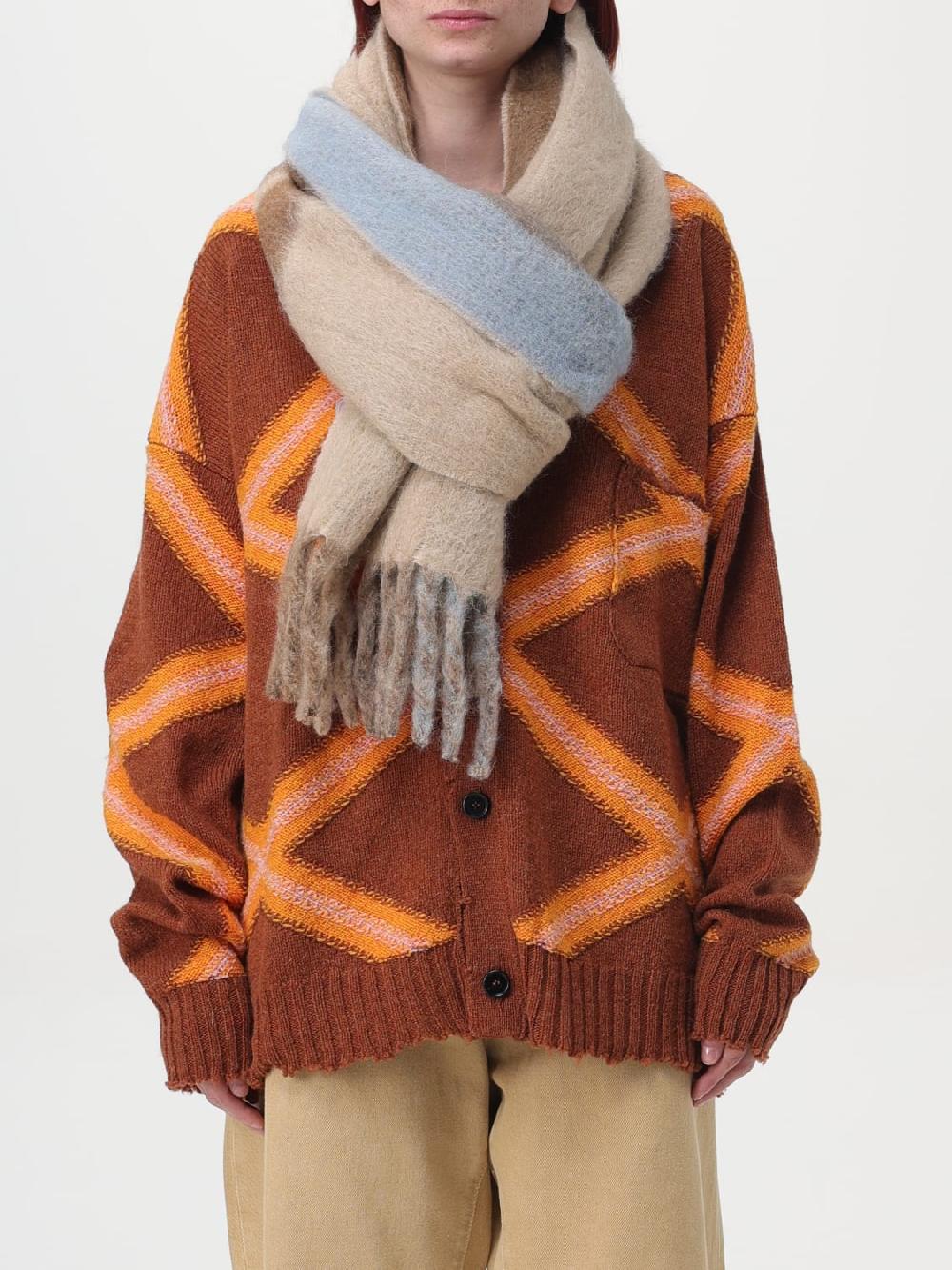 Giglio Sciarpa Marni In Lana E Mohair Con Maxi Logo