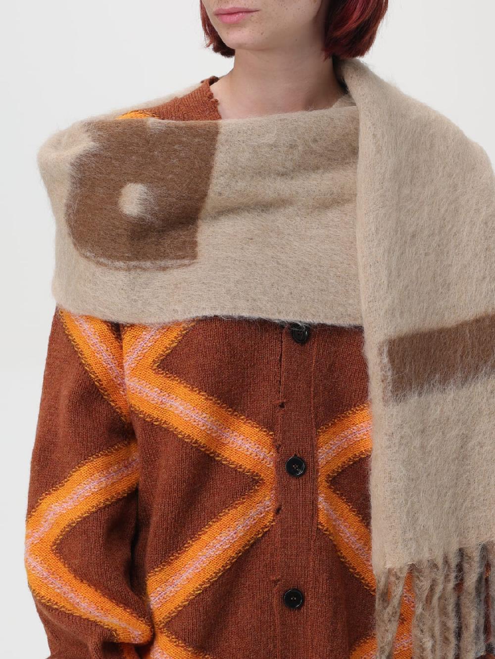 Giglio Sciarpa Marni In Lana E Mohair Con Maxi Logo