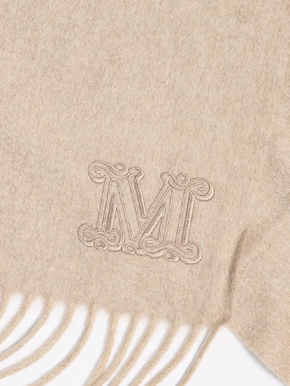 Giglio Sciarpa Max Mara In Cashmere Con Logo Ricamato