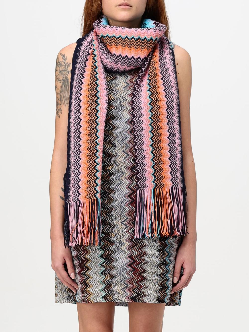 Giglio Sciarpa Missoni In Lana Con Motivo Zig Zag Jacquard