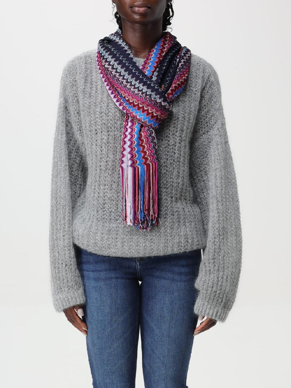 Giglio Sciarpa Missoni In Viscosa Con Motivo Zig Zag Jacquard