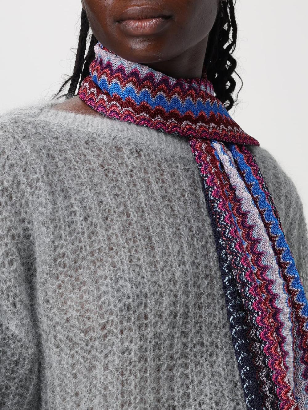 Giglio Sciarpa Missoni In Viscosa Con Motivo Zig Zag Jacquard