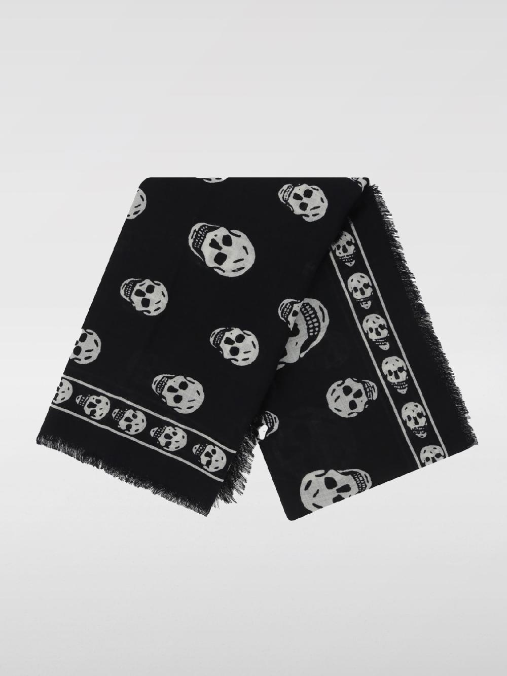 Giglio Sciarpa Skull Alexander McQueen In Lana Jacquard