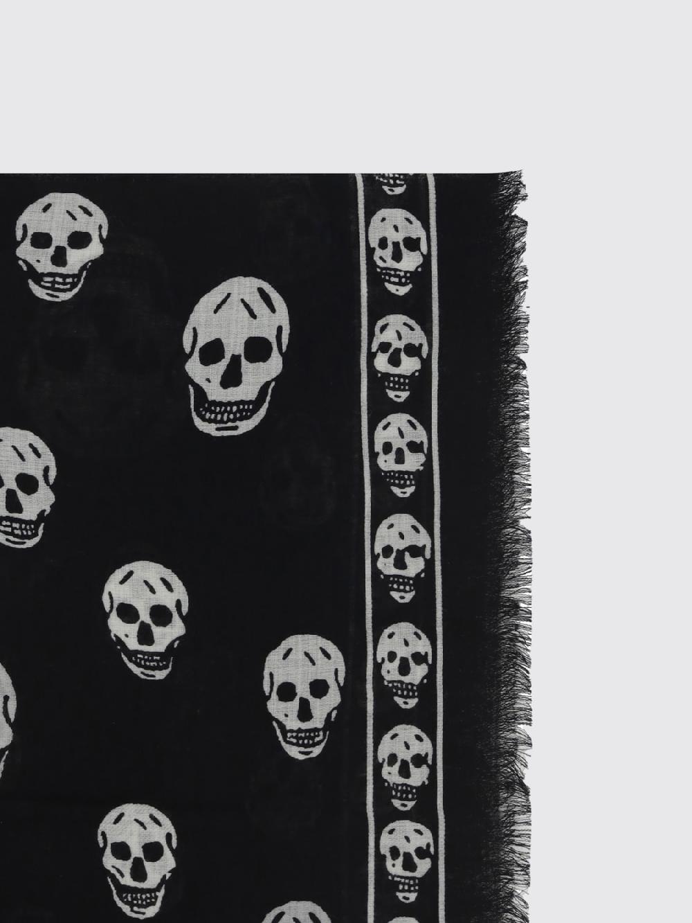 Giglio Sciarpa Skull Alexander McQueen In Lana Jacquard