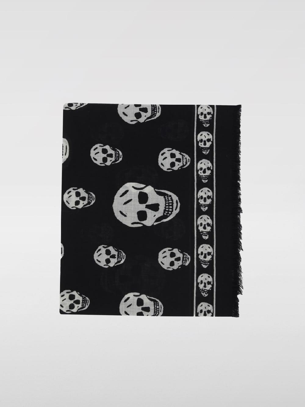 Giglio Sciarpa Skull Alexander McQueen in lana jacquard