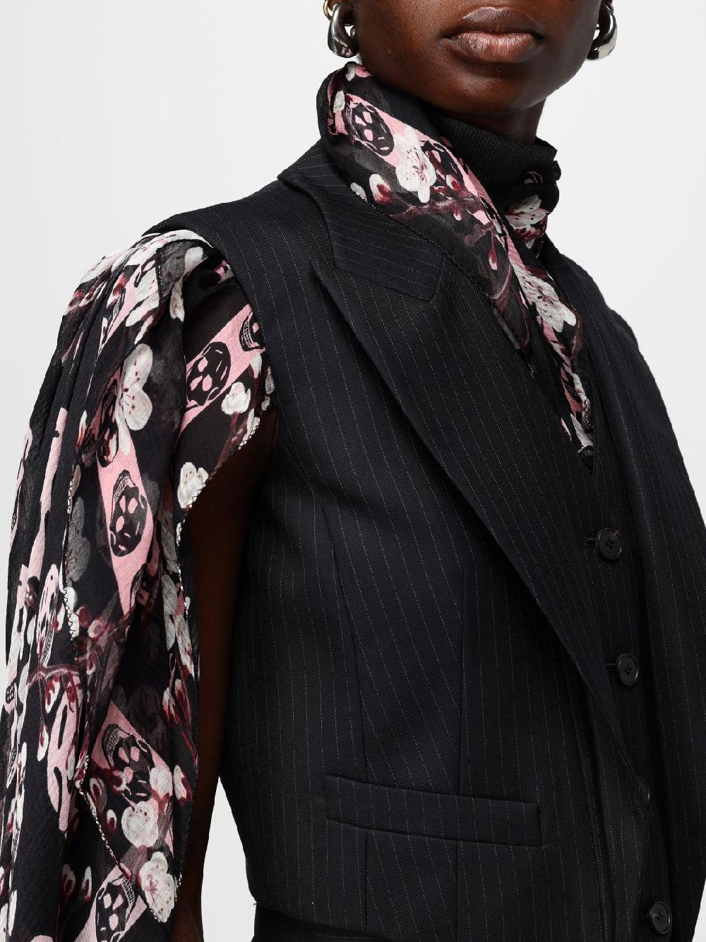 Giglio Sciarpa Skull Alexander McQueen In Seta Jacquard