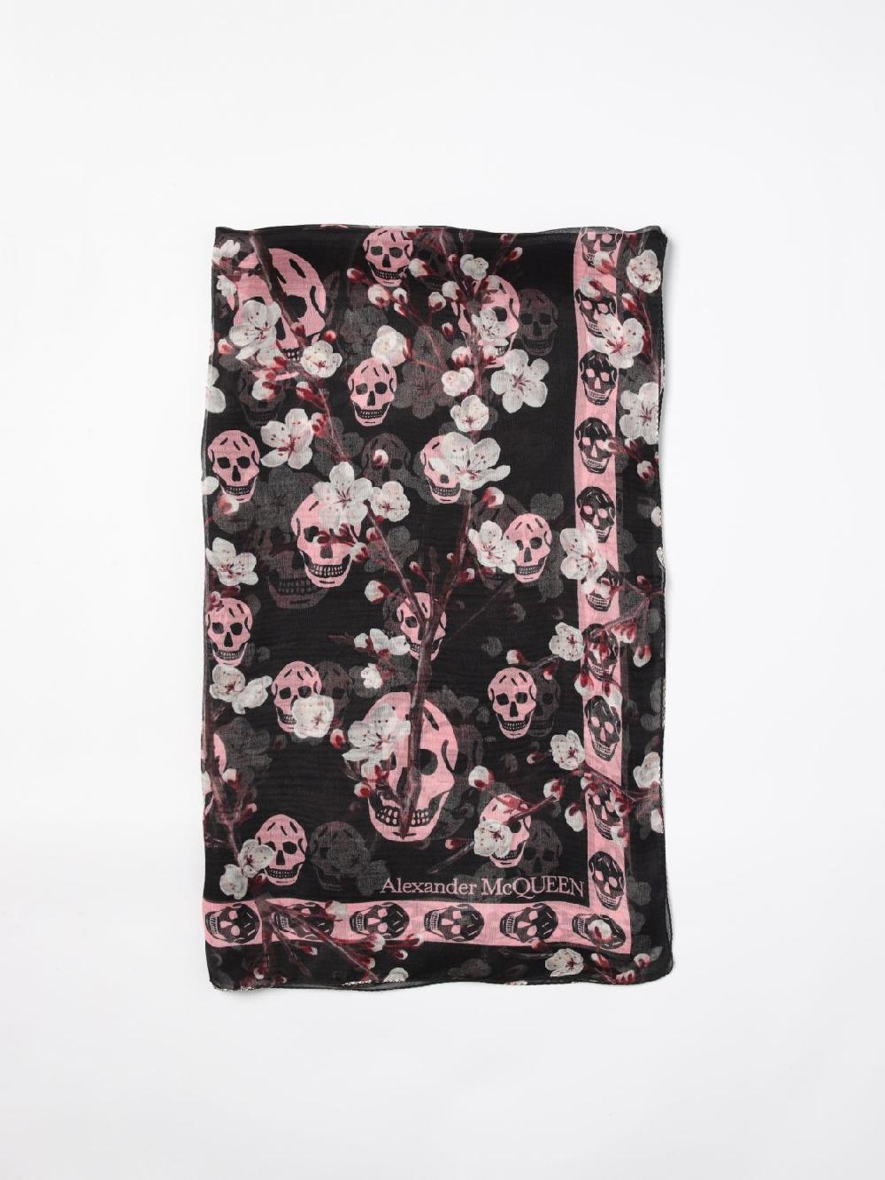 Giglio Sciarpa Skull Alexander McQueen in seta jacquard