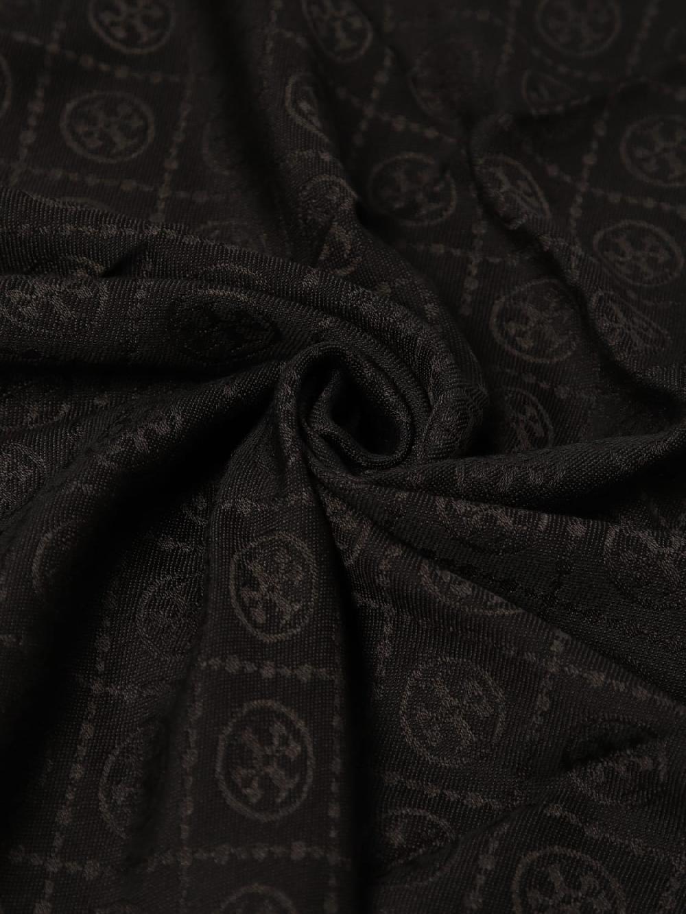 Giglio Sciarpa Tory Burch In Seta E Lana Con Logo Jacquard