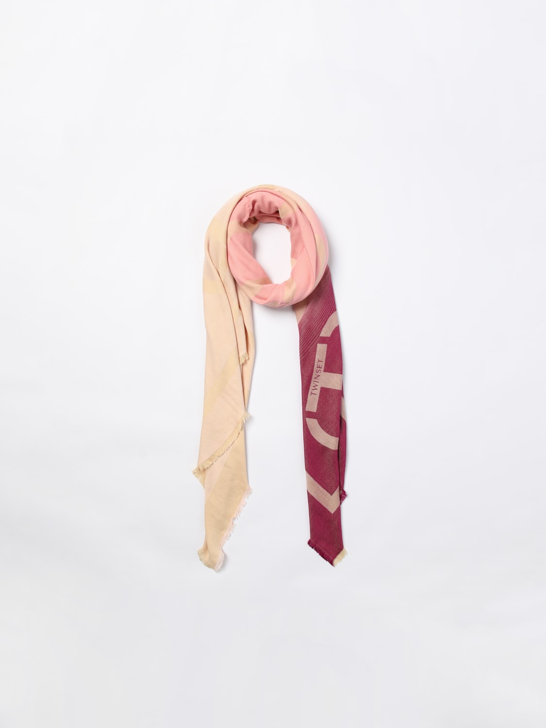 Giglio Sciarpa Twinset In Viscosa Con Oval T Jacquard