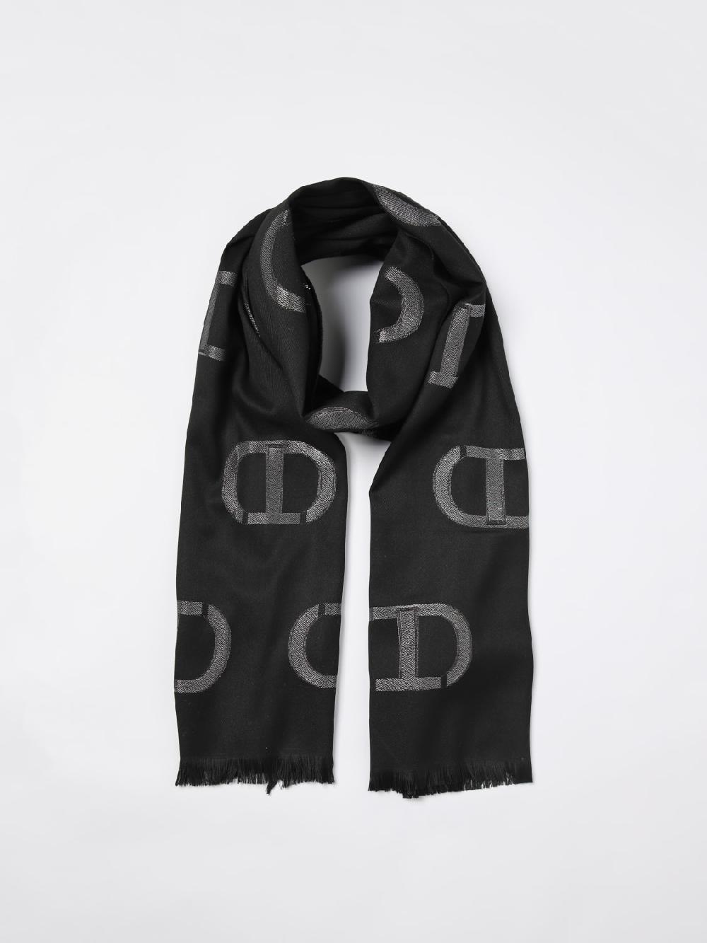 Giglio Sciarpa Twinset In Viscosa Con Oval T Jacquard