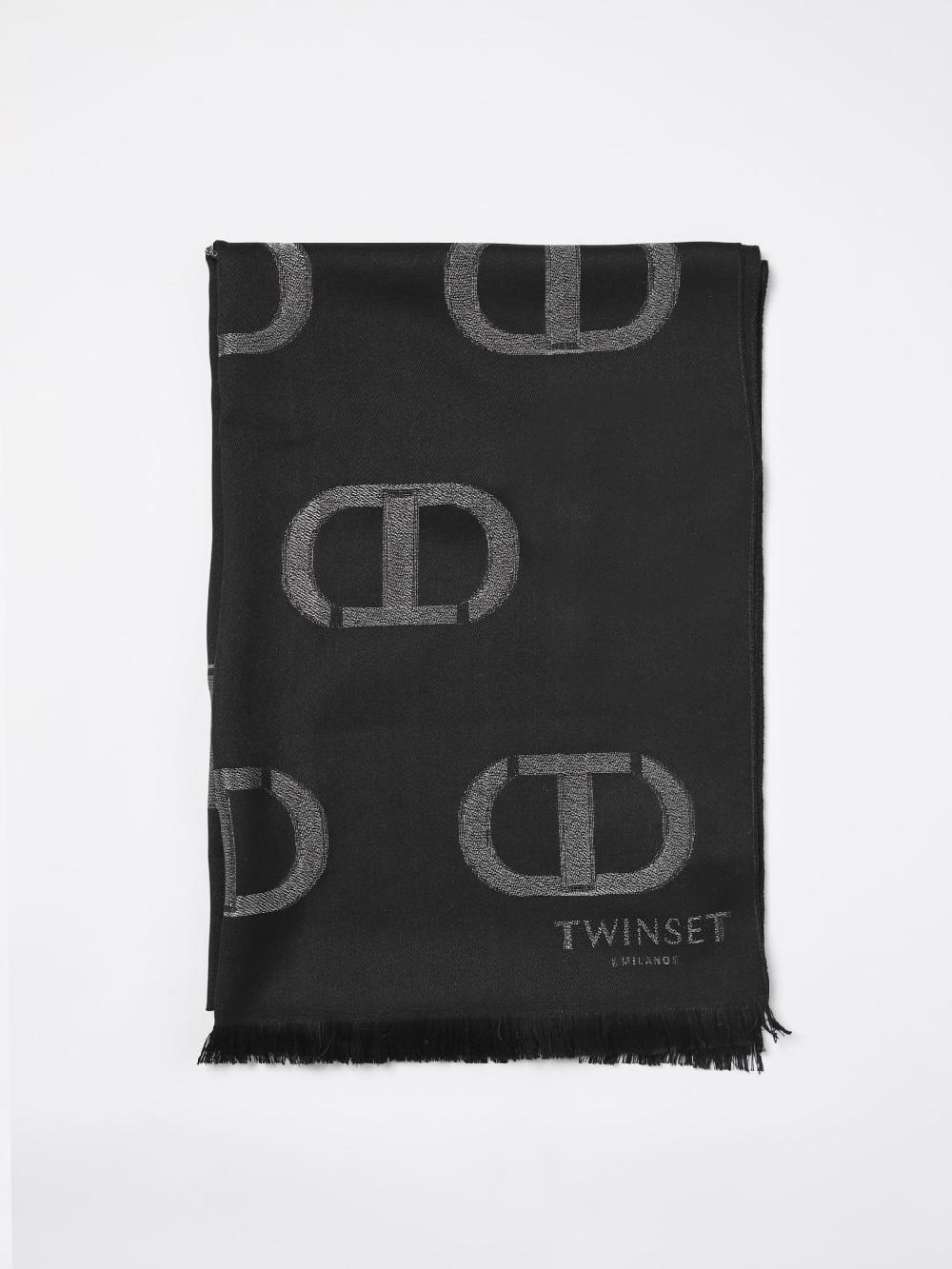 Giglio Sciarpa Twinset in viscosa con Oval T jacquard