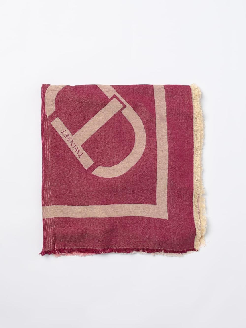 Giglio Sciarpa Twinset in viscosa con Oval T jacquard