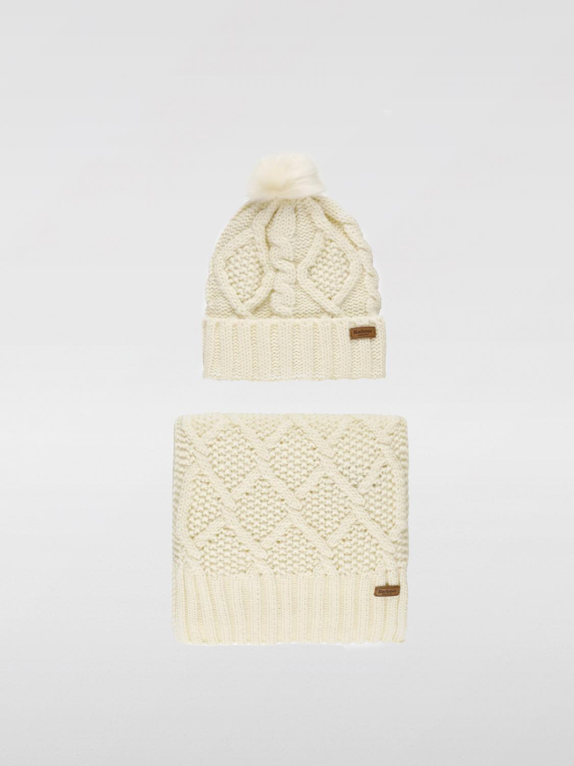 Giglio Set sciarpa + cappello Ridley Barbour in maglia con intarsio a rombi