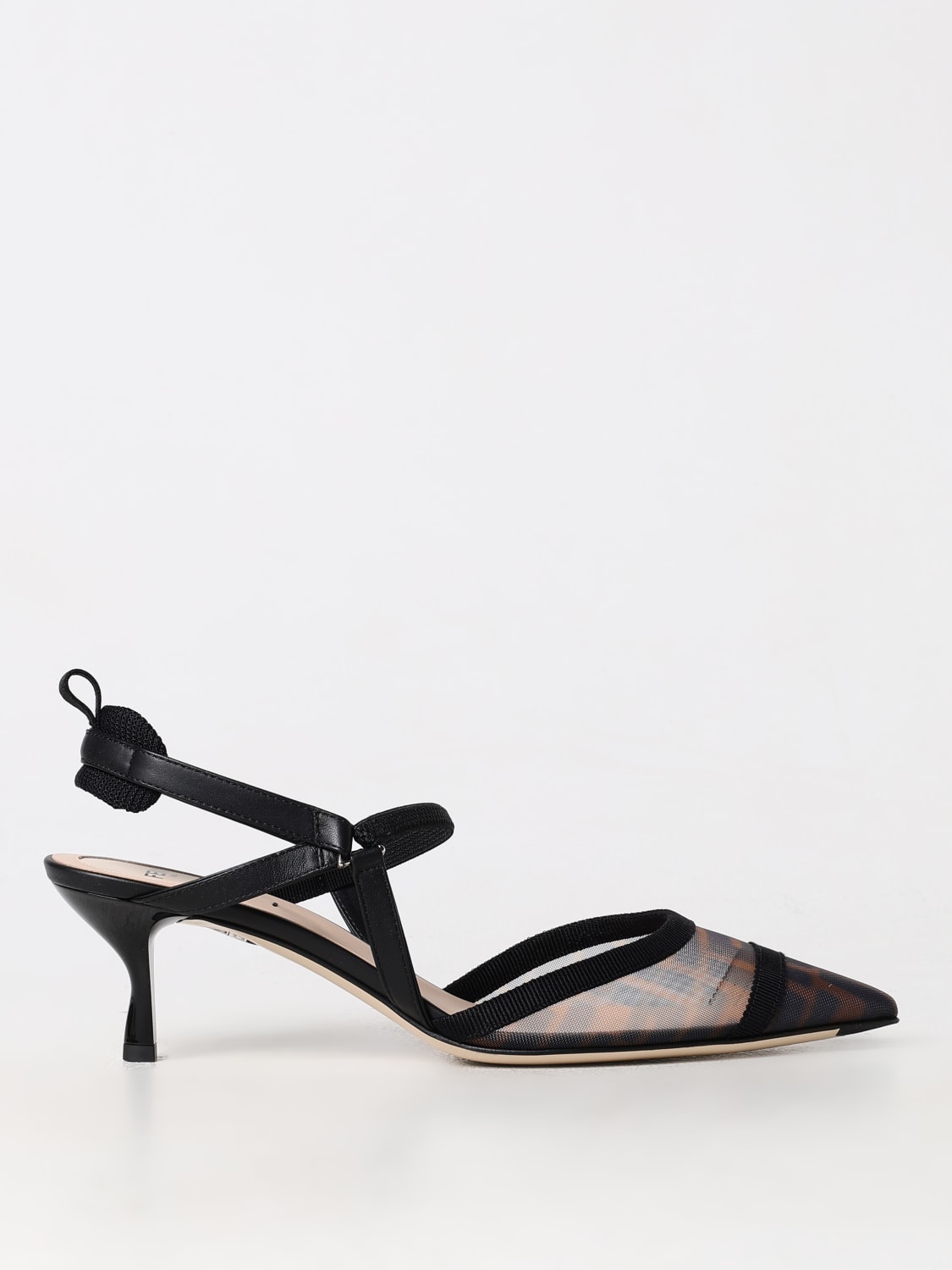 Giglio Sllingback Colibrì Lite Fendi in mesh con monogram FF