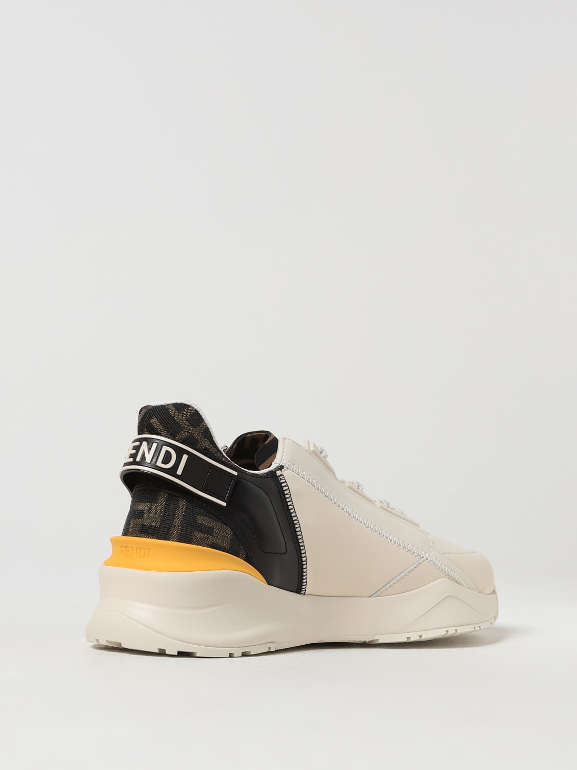Giglio Sneakers Flow Fendi In Pelle E Tessuto Con FF Jacquard