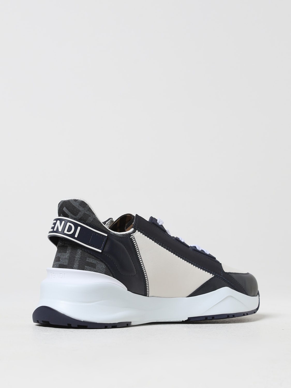 Giglio Sneakers Flow Fendi In Pelle E Tessuto Con FF Jacquard