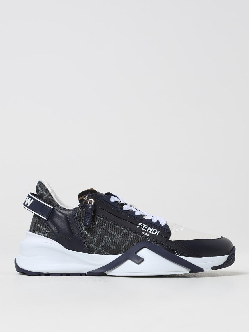 Giglio Sneakers Flow Fendi in pelle e tessuto con FF jacquard