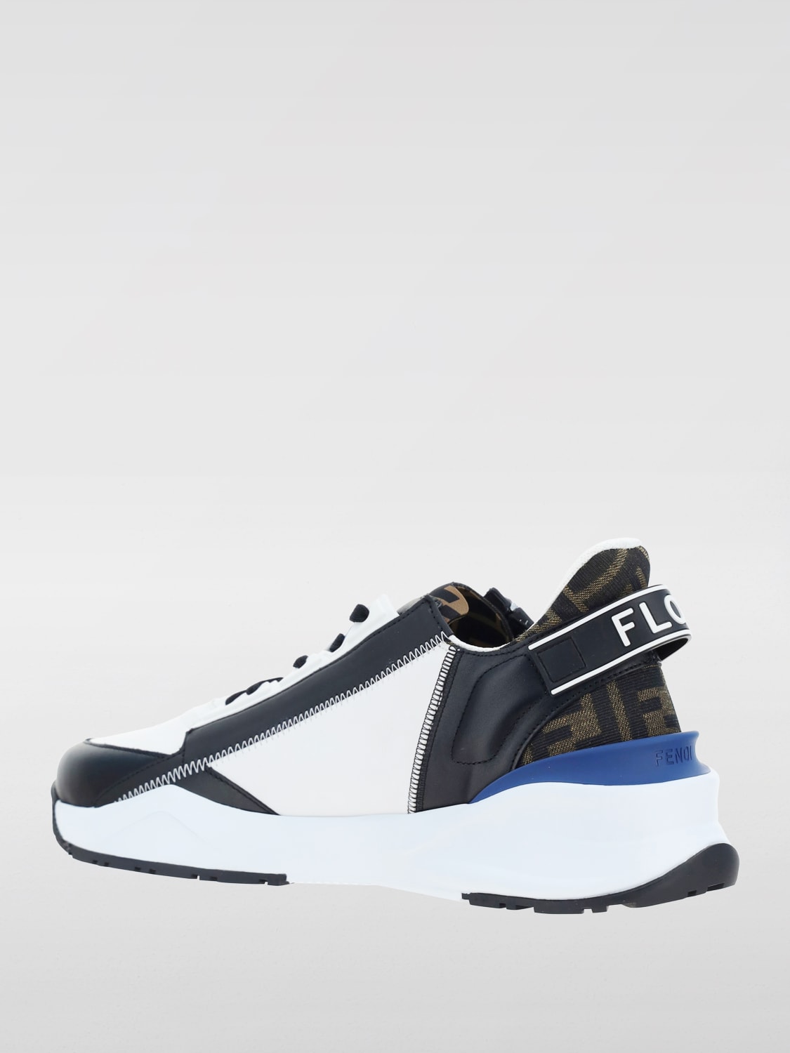 Giglio Sneakers Flow Fendi In Pelle E Tessuto Jacquard