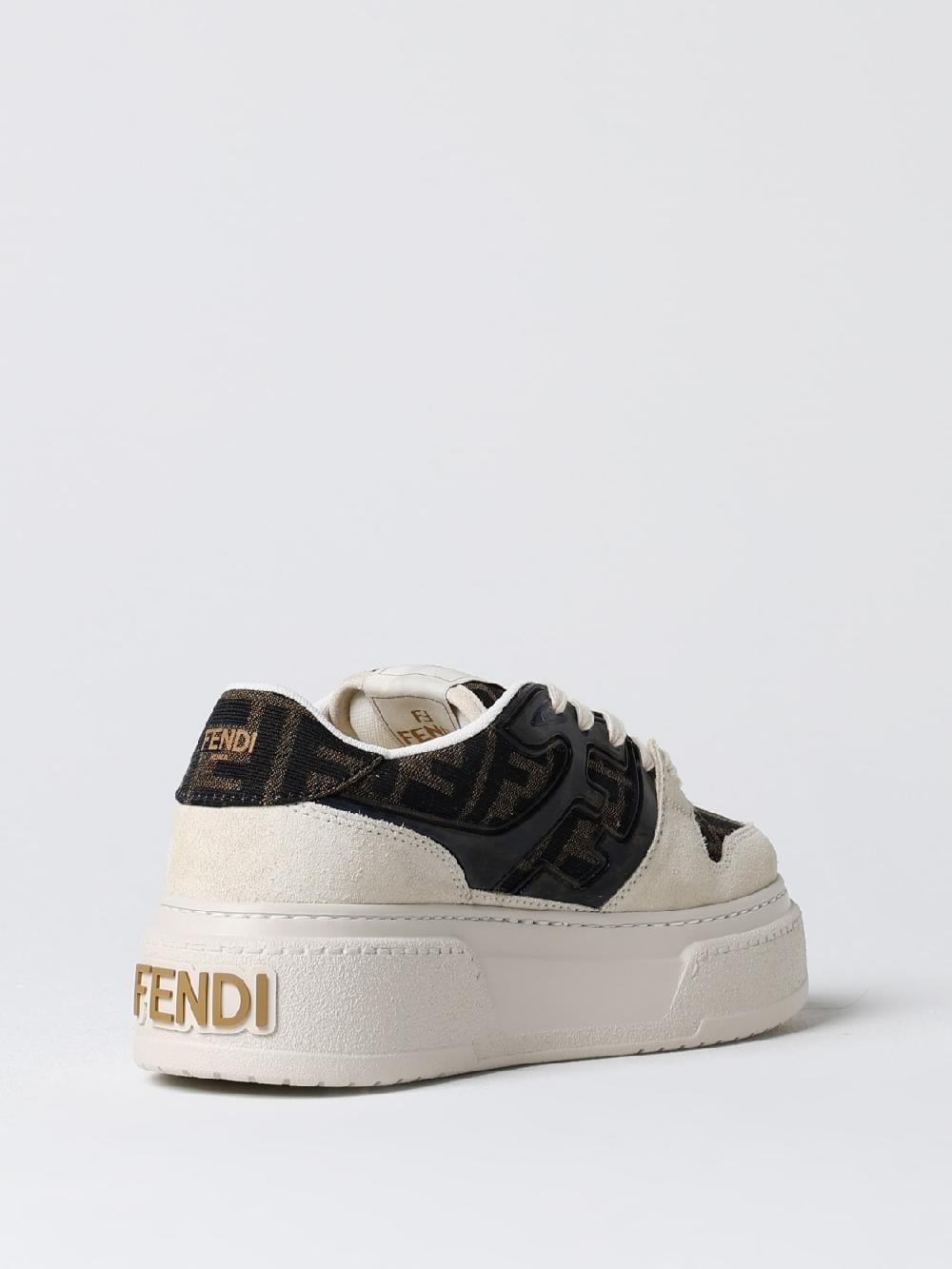 Giglio Sneakers Match Fendi In Pelle E Tessuto Monogram FF