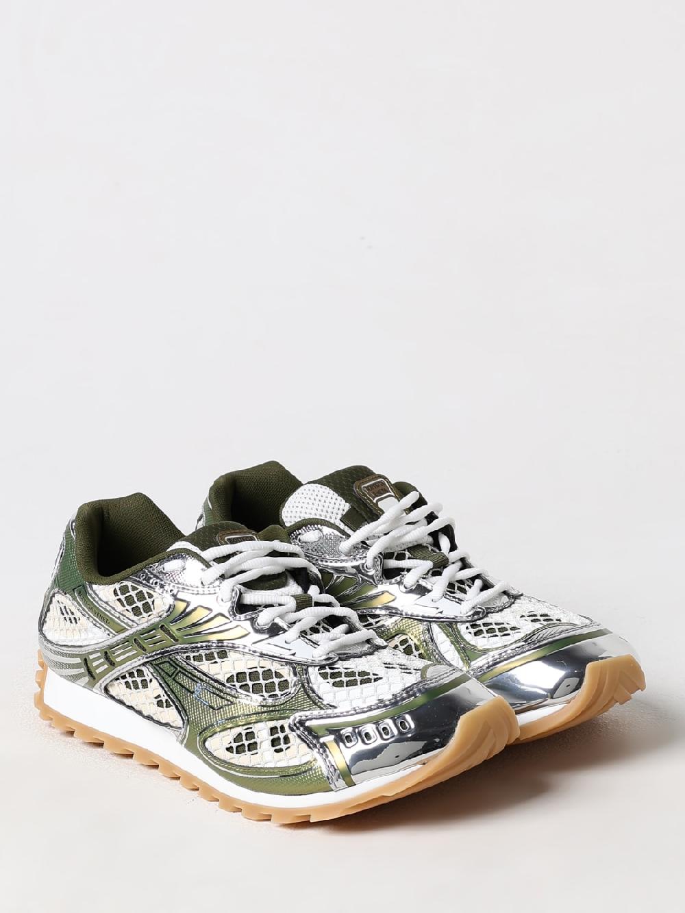 Giglio Sneakers Orbit Bottega Veneta In Mesh E Pelle Sintetica Laminata