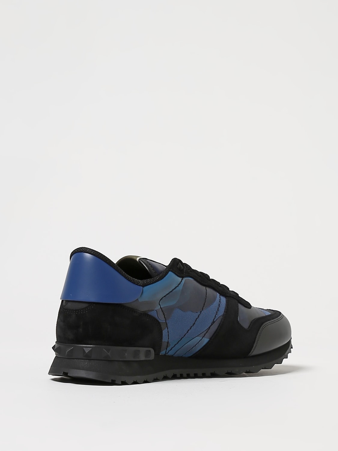 Giglio Sneakers Rockrunner Valentino Garavani In Nappa E Tessuto Camouflage