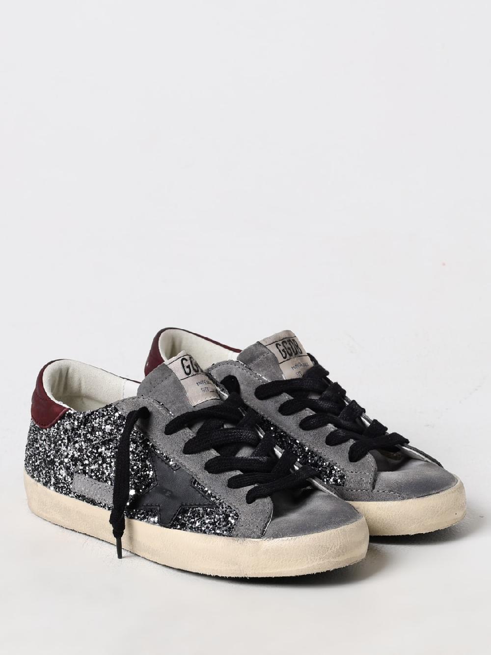 Giglio Sneakers Super Star Golden Goose In Camoscio E Glitter