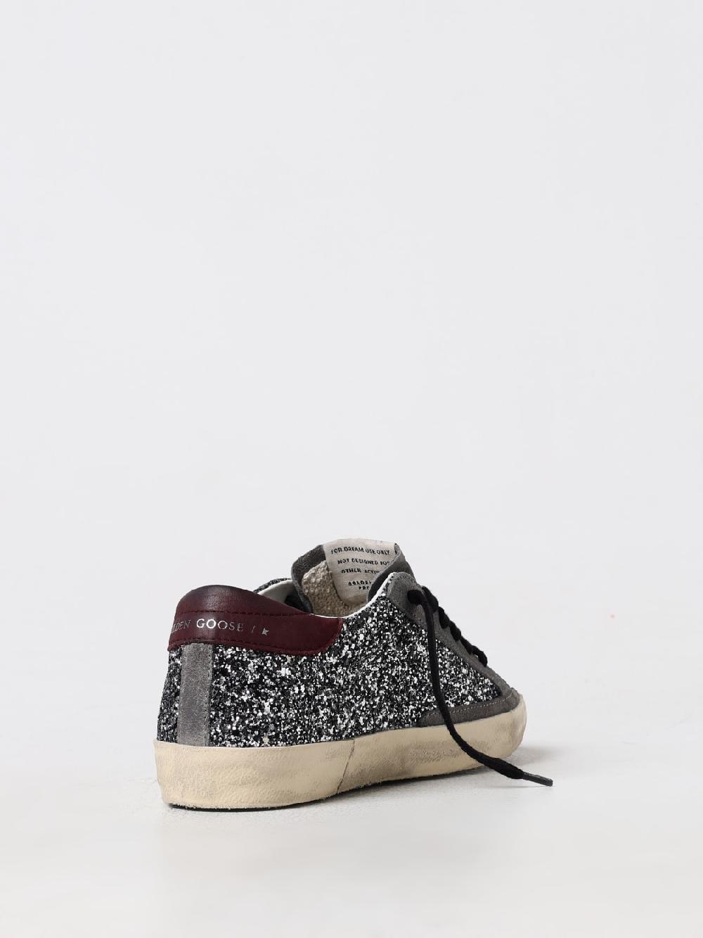 Giglio Sneakers Super Star Golden Goose In Camoscio E Glitter