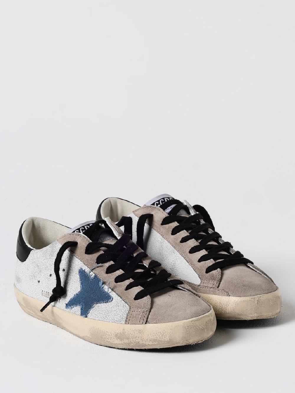 Giglio Sneakers Super-Star Golden Goose In Pelle Cracklè E Camoscio Used