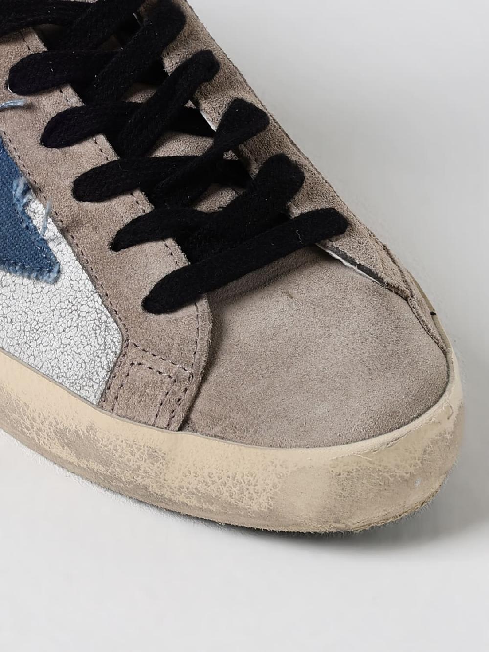 Giglio Sneakers Super-Star Golden Goose In Pelle Cracklè E Camoscio Used