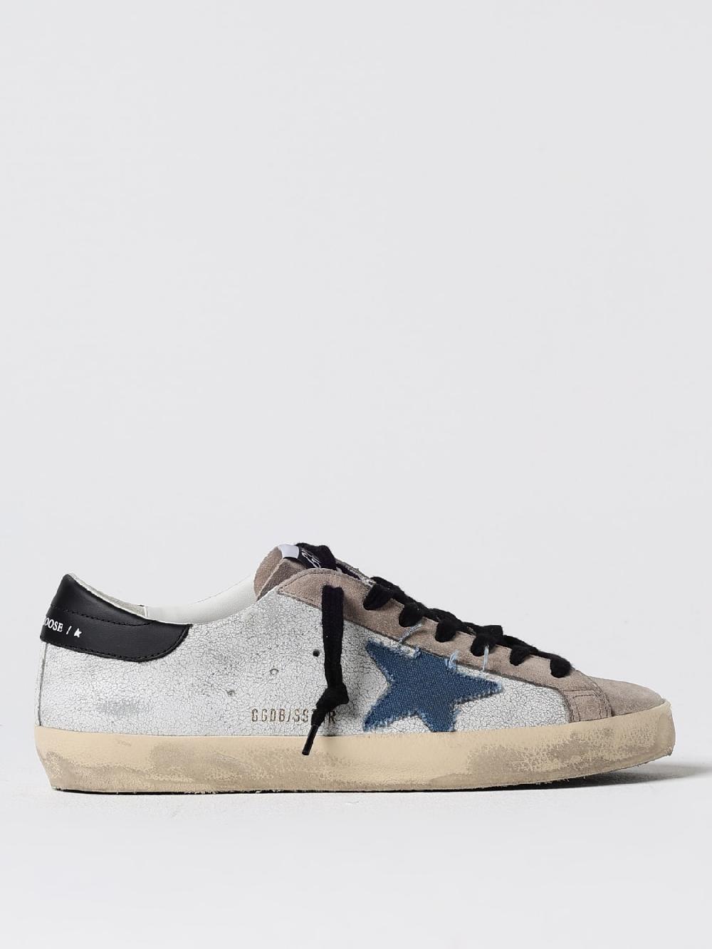 Giglio Sneakers Super-Star Golden Goose in pelle cracklè e camoscio used