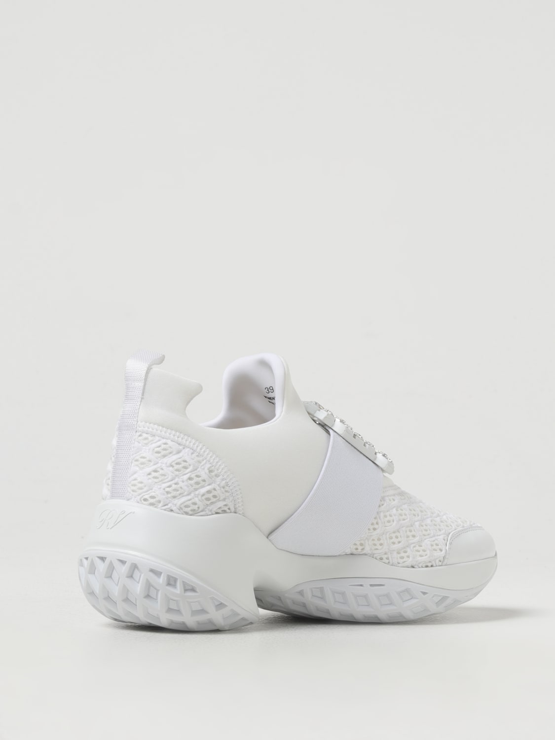 Giglio Sneakers Viv Run Roger Vivier In Mesh Traforato E Neoprene Con Fibbia Gioiello