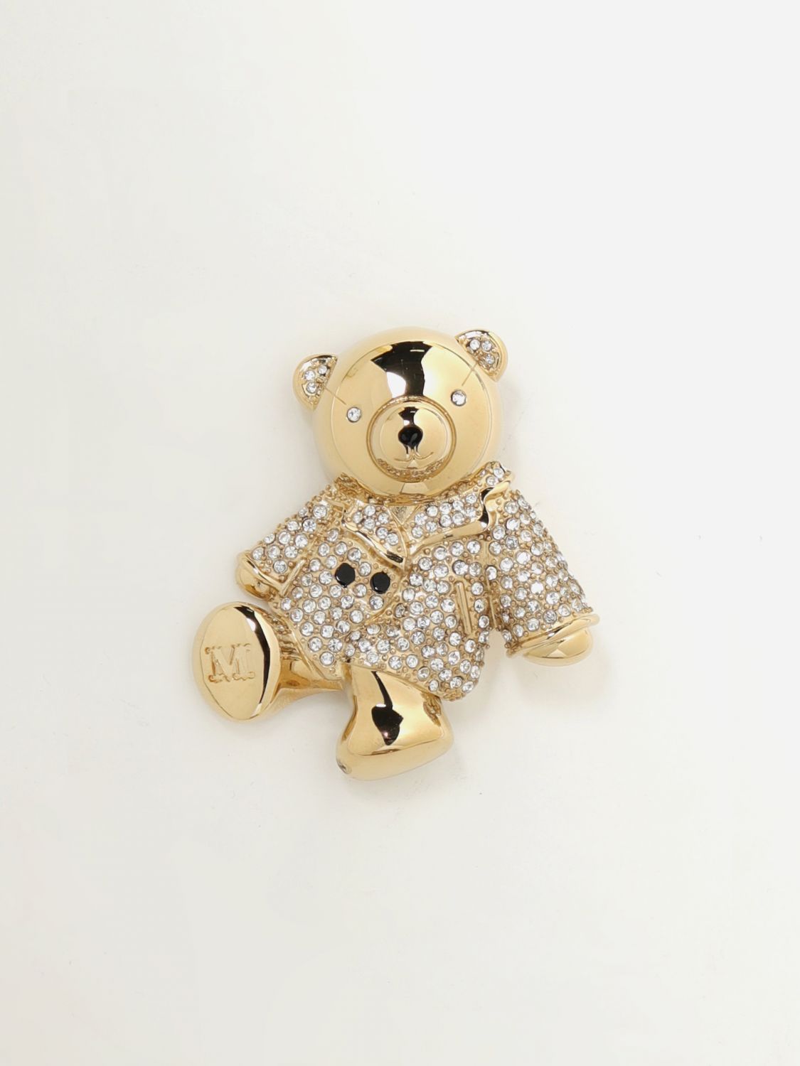Giglio Spilla Teddy Max Mara in ottone con strass incastonati