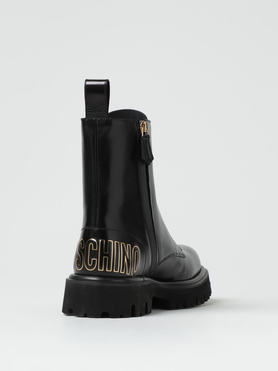 Giglio Stivaletto Moschino Couture In Pelle Con Zip