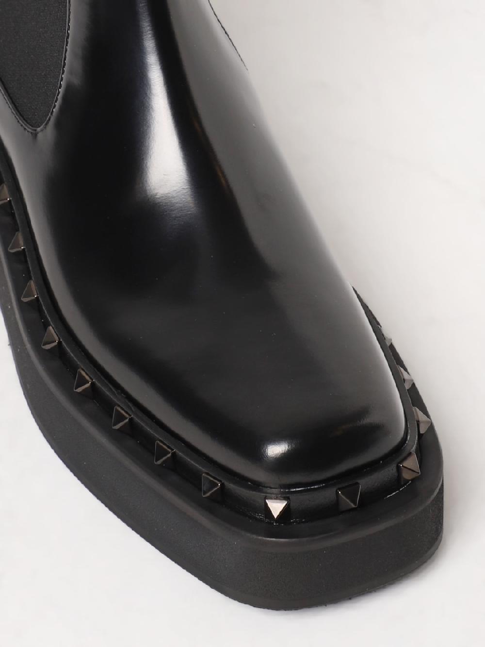 Giglio Stivaletto Valentino Garavani In Pelle Con Studs