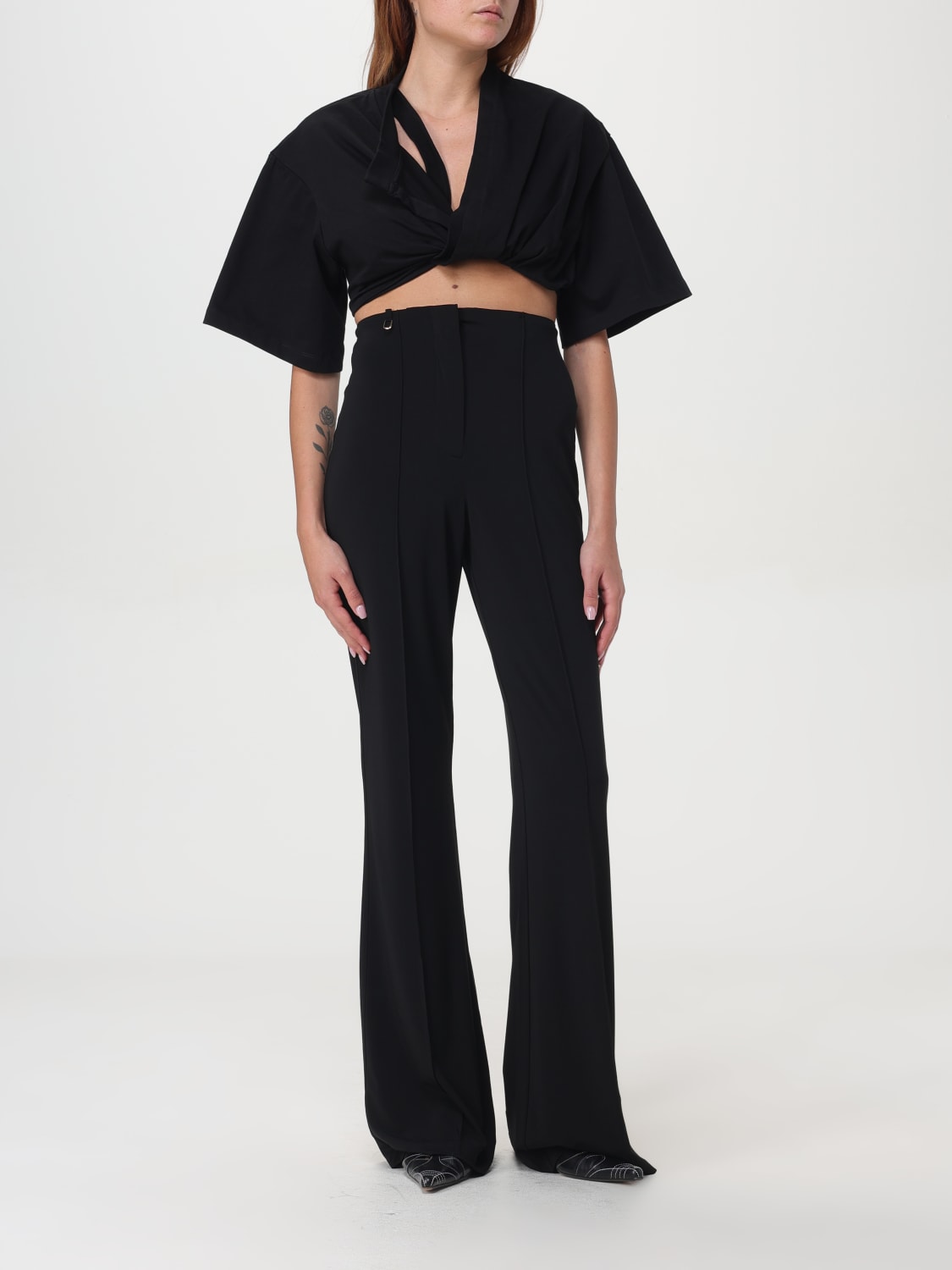 Giglio T-shirt Bahia Jacquemus In Cotone Con Dettaglio Torchon