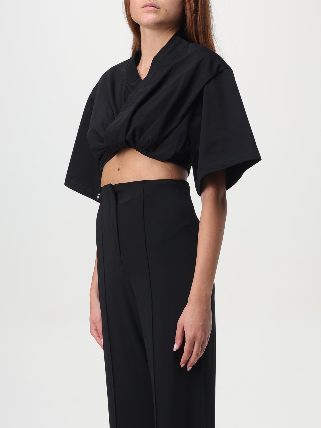 Giglio T-shirt Bahia Jacquemus In Cotone Con Dettaglio Torchon